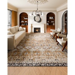 Matto 2743×3658 mm 360g tekokashmir TPR-taustalla pestävä vintage-tyyli