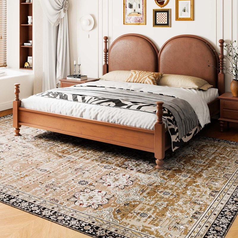 Matto 2743×3658 mm 360g tekokashmir TPR-taustalla pestävä vintage-tyyli