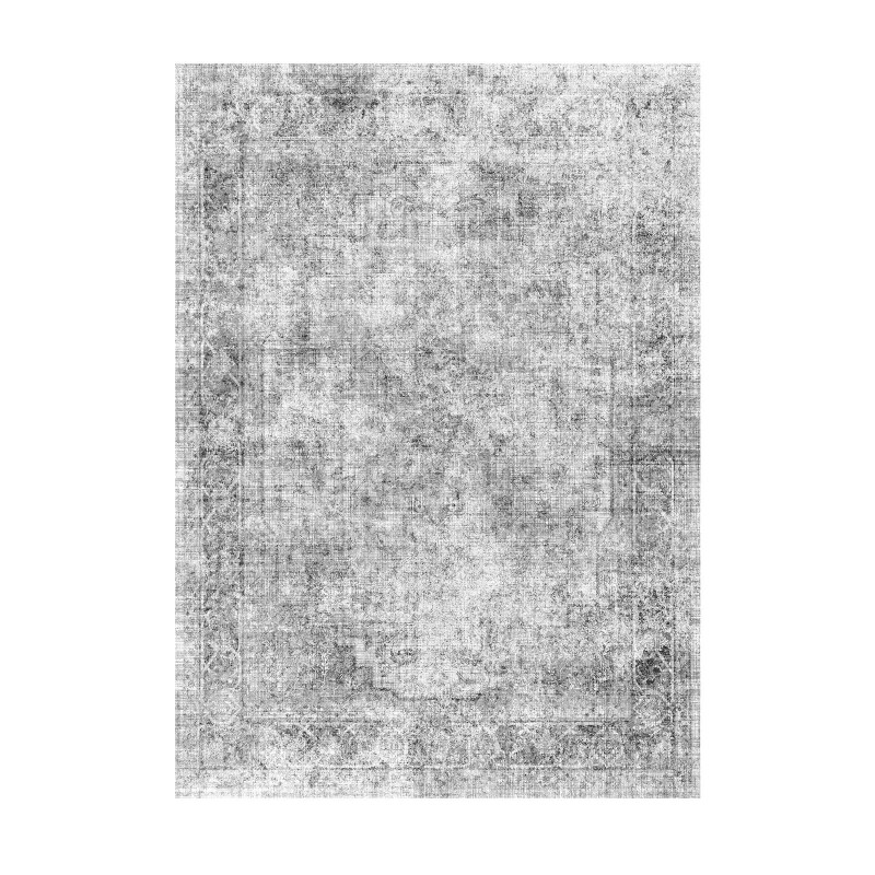 Matto keinokasmir 274 x 366 cm boheemi harmaa TPR-pohja liukumaton