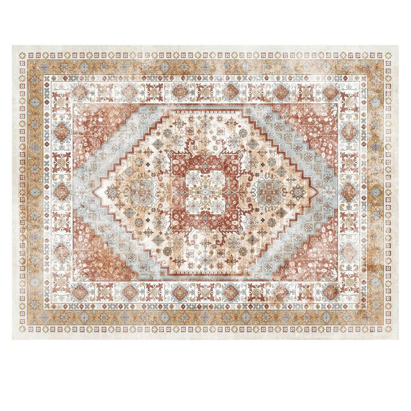 Matto 2743 x 3658 mm 6 mm tekokashmir TPR-tausta sisäkäyttöön vintage-tyylinen