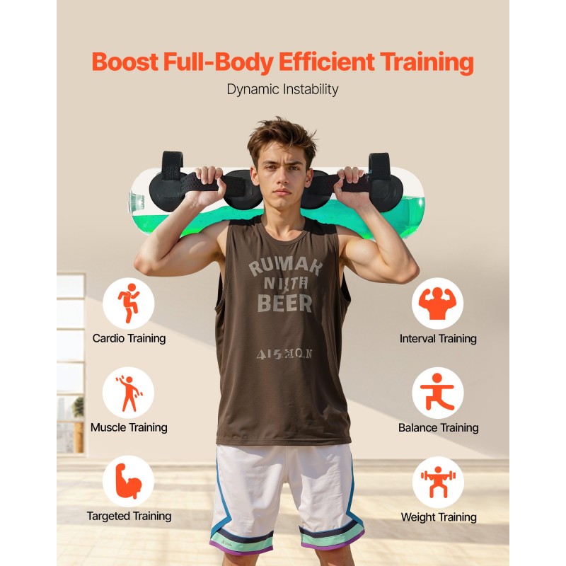 Vesitäytteinen harjoittelupussi PVC 1,0 mm maksimikantavuus 22,7 kg