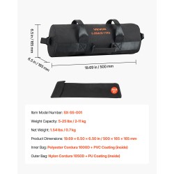 Harjoitushiekkasäkki säädettävä 2–11 kg nylon ulkopussi polyesteri sisäpussi vuotamaton