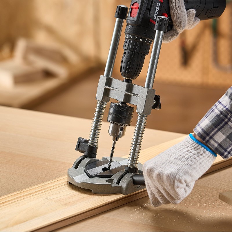 Siirrettävä porausopas alumiiniseospohjalla säädettävät kulmat 45–90° puu- ja metallitöihin