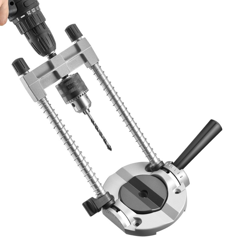 Siirrettävä porausopas alumiiniseospohjalla säädettävät kulmat 45–90° puu- ja metallitöihin