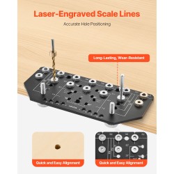 Porausjigi alumiiniseos 223x100x5 mm 2 poranterää hyllyjen ja saranoiden asennukseen