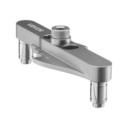 Tappiporausohjainsetti alumiiniseosrunko puutyöhön kolmella poraholkilla ja porarajoittimilla