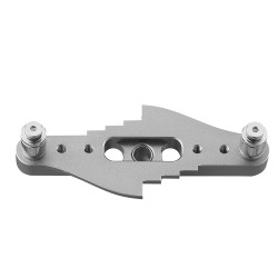 Tappiporausohjainsetti alumiiniseosrunko puutyöhön kolmella poraholkilla ja porarajoittimilla