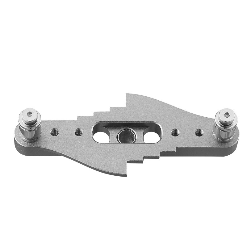 Tappiporausohjainsetti alumiiniseosrunko puutyöhön kolmella poraholkilla ja porarajoittimilla