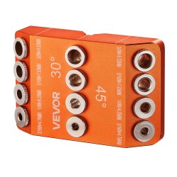 Monikulmainen poraohjain alumiinirunko 30 45 ja 90 kulmilla kaksitoista poraholkia