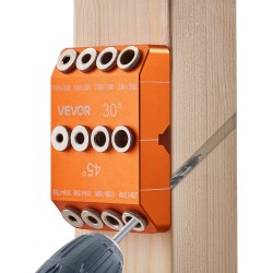 Monikulmainen poraohjain alumiinirunko 30° 45° ja 90° kulmilla kaksitoista poraholkia