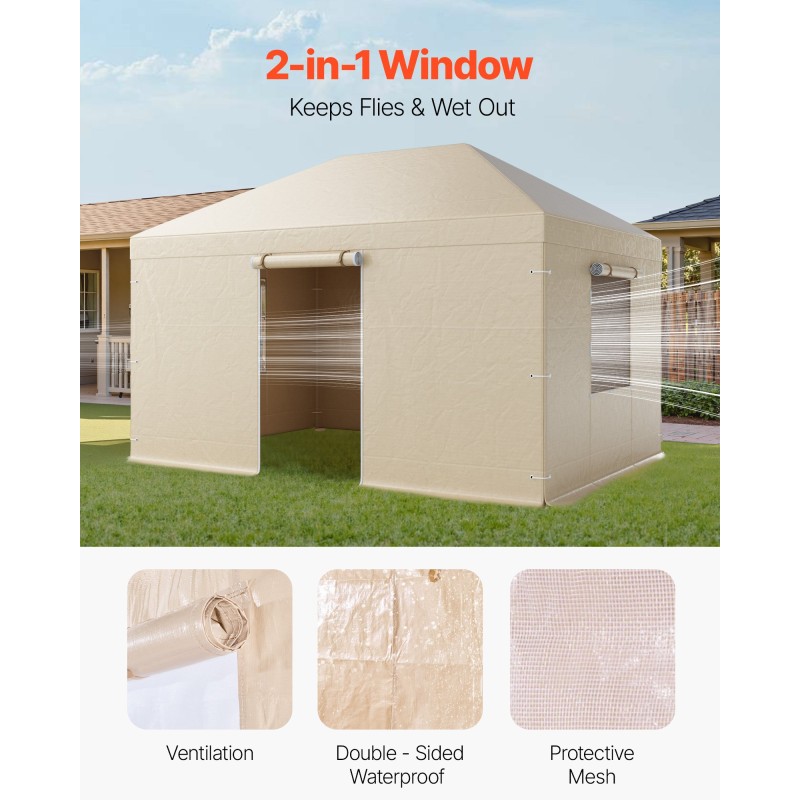 Talvikatospeite 180G PE-pressu 3,08×4,39 m kovakattoiselle paviljongille