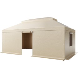 Talvisuojapeite paviljongille 180G PE-pressu 3,66 x 6,10 m kaksikerroksinen beige