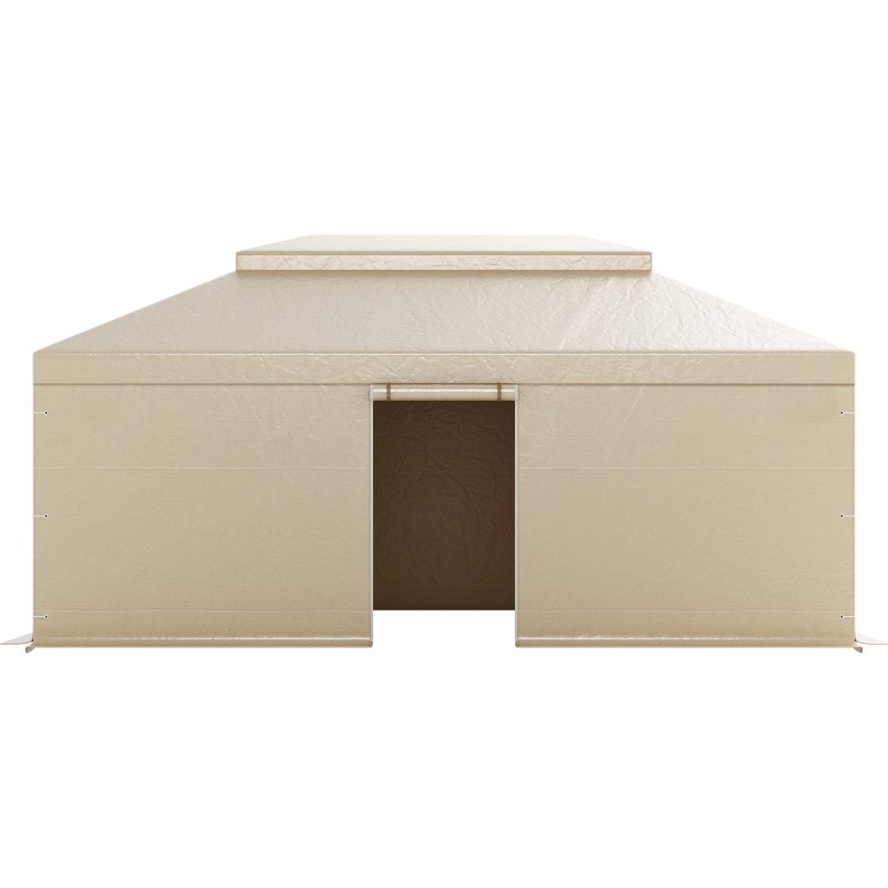 Talvisuojapeite paviljongille 180G PE-pressu 3,66 x 6,10 m kaksikerroksinen beige