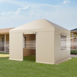 Talvipaviljongin suojapeite 180 g PE-pressu 3,07 x 3,67 m beige