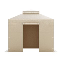 Paviljongin talvisuoja 180G PE 3,05×3,05 m kaksikerroksinen ikkunallinen