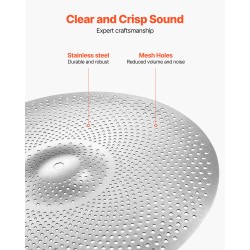 4-osainen symbaalipaketti harjoitteluun 14-20 tuumaa ruostumaton teräs