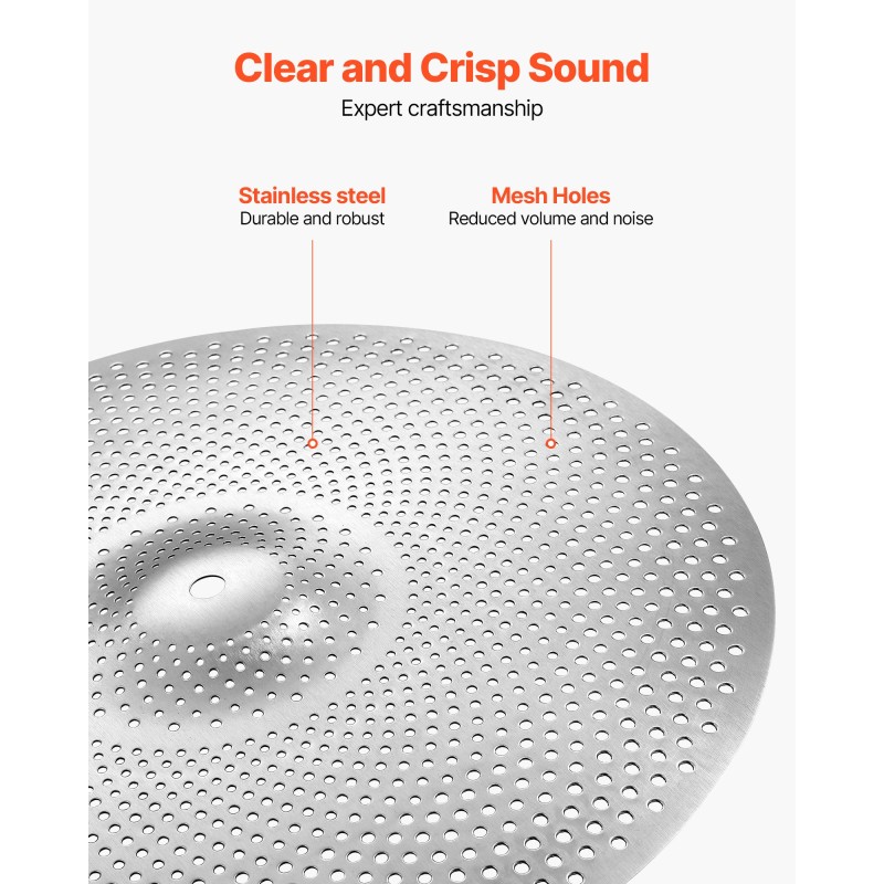 4-osainen symbaalipaketti harjoitteluun 14-20 tuumaa ruostumaton teräs