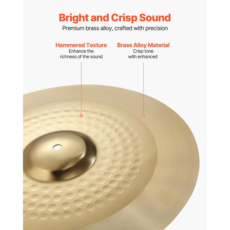 Symbaalipaketti 4-osainen MS63-messinkiseos 10-, 14-, 16- ja 20-tuumaiset
