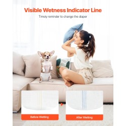 Kertakäyttöiset vaipat narttukoirille XS 144 kpl superimukykyinen vuotosuoja