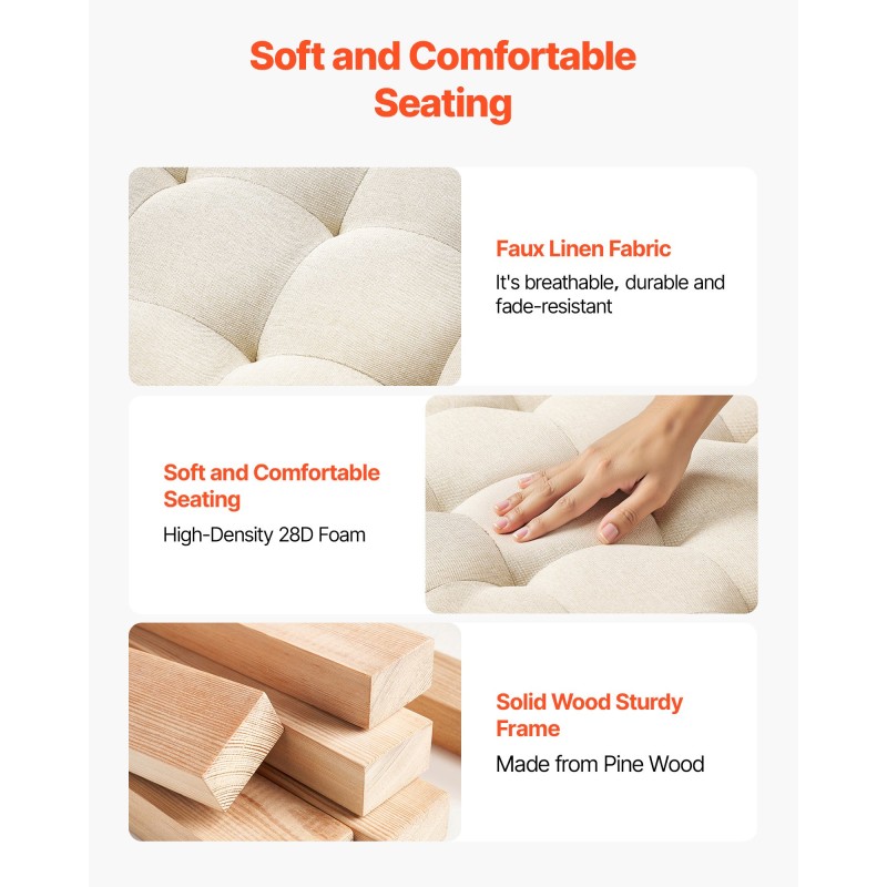 Pyöreä rahi-sohvapöytä pellavakankaalla ja puuisella alahyllyllä 81 cm