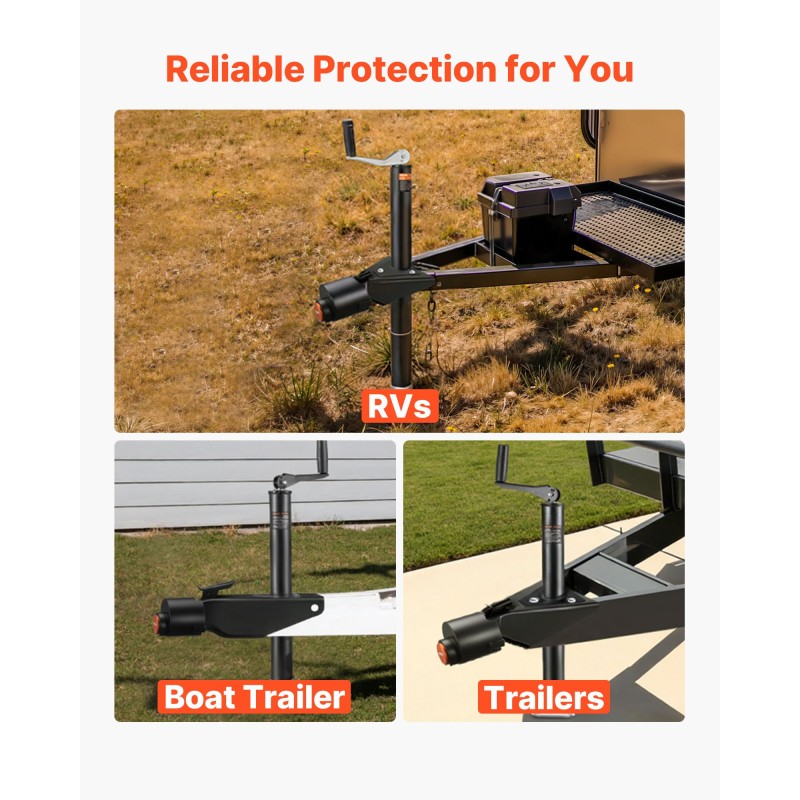 Perävaunun kuulalukko 6 mm paksu hiiliteräsrunko sopii 50,6 ja 58,6 mm kytkimille