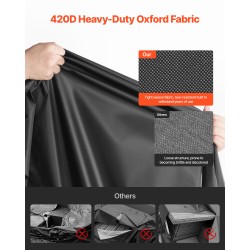 Puutarhakalustesuoja 420D Oxford-kangas koko 224x158x71 cm musta