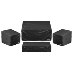 Suojapeitesarja ulkokalusteille 4 osainen 420D Oxford kangas vesitiivis musta