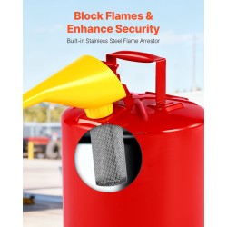 Polttoainekanisteri Tyyppi I hiiliteräs 19 l punainen itsestään sulkeutuva kansi