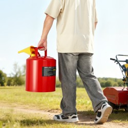 Polttoainekanisteri Tyyppi I hiiliteräs 19 l punainen itsestään sulkeutuva kansi