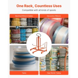 Kaapelikela-annostelija ruostumaton metallirunko lattia ja runkotolppa-asennus sopii 5.31–16.54 tuuman keloille