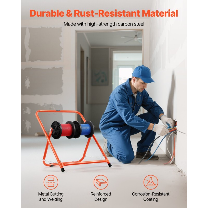 Kaapelikelateline teräsputkinen taittuva sopii 508 mm keloille 45 kg