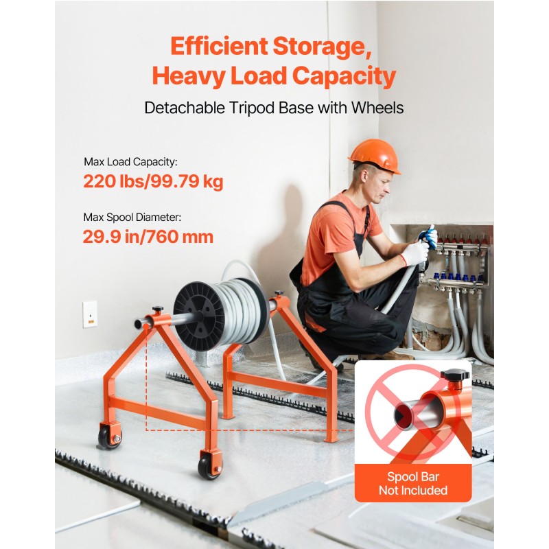 Kaapelikelateline kestävä irrotettava kolmiomainen runko 200 paunan kuormituskyky pyörillä