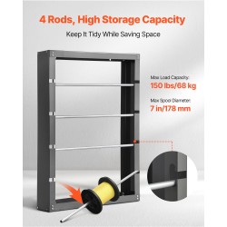 Lankakelateline kylmävalssattua terästä musta pinnoite 4 säädettävää tankoa 68 kg seinäkiinnitys