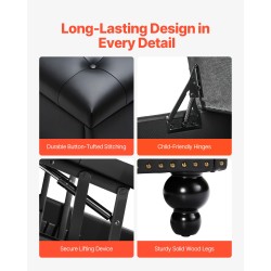 Säilytysrahi neliö 88 cm musta PU-keinonahka sohvapöytä ja lisäistuin