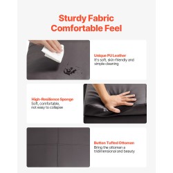 Säilytysrahi neliö 71 cm tummanruskea keinonahkaverhoilu sohvapöytä lisäistuin puujalat