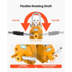 Pysyvä nostomagneetti N42-neodyymi 400 kg Q235-teräs lukittava vapautuskahva