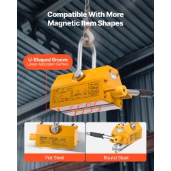 Magneettinostin N42-neodyymimagneetti 1000 kg teräslevyille vapautuskahvalla teräskoukulla