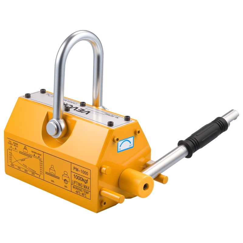 Magneettinostin N42-neodyymimagneetti 1000 kg teräslevyille vapautuskahvalla teräskoukulla