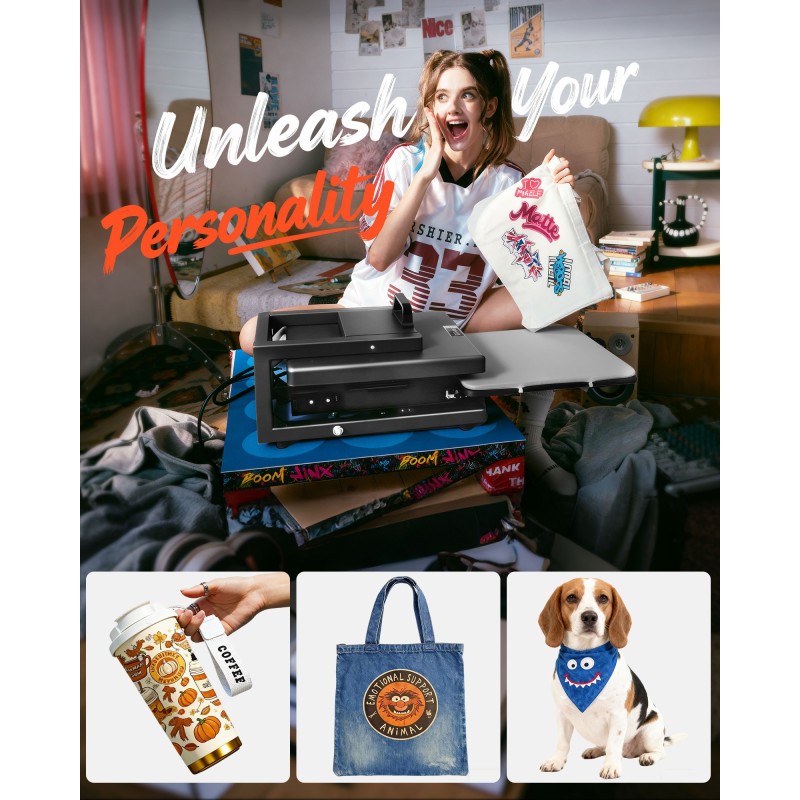 Monitoimilämpöprässi teräs 380 mm neliölevyllä digitaalisella ohjauksella sublimaatiolle