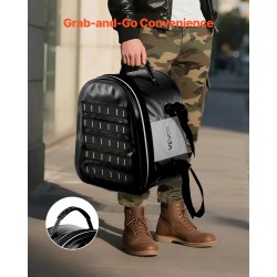 Moottoripyörän takalaukku 28 l 500D PVC verkkokangas vedenpitävällä vetoketjulla säädettävillä soljilla