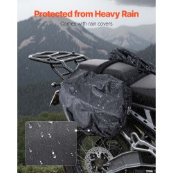 Moottoripyörän sivulaukku 30 L 600D Oxford-kangas PVC-pinnoite vedenpitävä sadesuoja