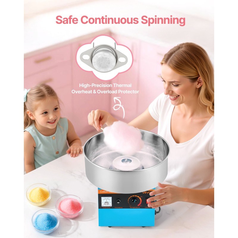 Sähköinen hattarakone 1000 wattia 38 cm ruostumattomalla teräskulholla kotikäyttöön sopii koville karkeille