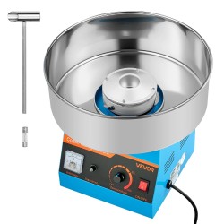 Hattarakone 1000W ruostumaton teräskulho 38 cm sininen kotikäyttöön