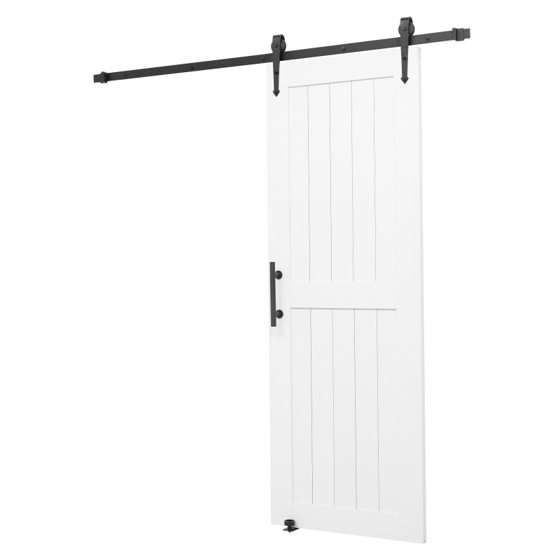 Liukuovi H-muotoinen MDF ja mänty 914 x 2134 mm valkoinen vesitiivis PVC-pinnoite