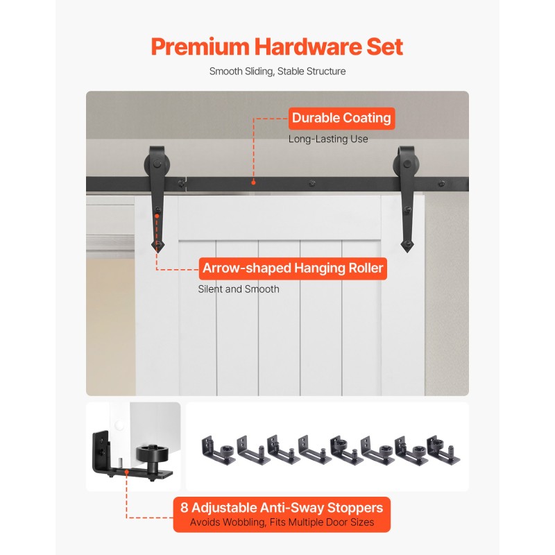 Liukuva talliovi MDF ja mänty 762 x 2134 mm valkoinen H-muoto