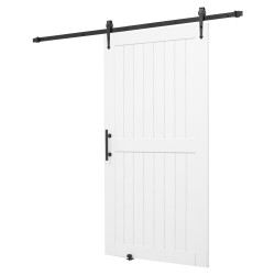 Liukuva ladonovi MDF ja mänty 1067 x 2134 mm valkoinen vedenpitävä PVC-pinnoite