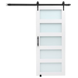 Liukuva ladonovi MDF ja lasi 914 mm leveä 2134 mm korkea valkoinen