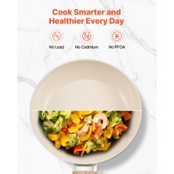 3-osainen alumiininen paistinpannisetti keraamisella pinnoitteella sopii induktio-, kaasu- ja sähköliesille