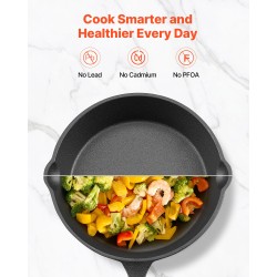 Valurautainen paistinpannusarja neljä pannua esimaustettu silikonikahvoilla induktioliesille