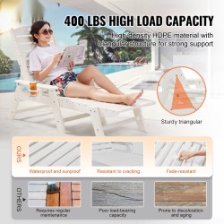 Ulkolepotuoli HDPE 183 cm kantavuus 181 kg 6-portainen selkänoja kääntyvä mukiteline